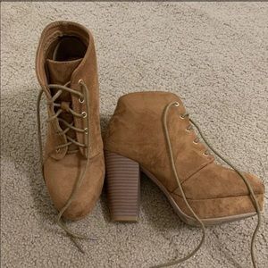 Lace up booties
